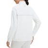 imagebaleaf Womens Fleece Golf Pullover Water Resistant Half Zip Running Jacket Thermal Shirts Winter Cold Weather GearStar White