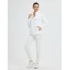 imagebaleaf Womens Fleece Golf Pullover Water Resistant Half Zip Running Jacket Thermal Shirts Winter Cold Weather GearStar White