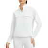 imagebaleaf Womens Fleece Golf Pullover Water Resistant Half Zip Running Jacket Thermal Shirts Winter Cold Weather GearStar White