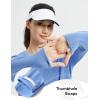 imagebaleaf Womens Long Sleeve Workout Athletic Shirts Lightweight Stretchy Running Yoga Tops with Cross Hem Thumb LoopLight Blue