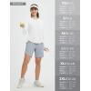 imagebaleaf Womens Long Sleeve Workout Athletic Shirts Lightweight Stretchy Running Yoga Tops with Cross Hem Thumb LoopWhite