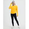imagebaleaf Womens Long Sleeve Workout Athletic Shirts Lightweight Stretchy Running Yoga Tops with Cross Hem Thumb LoopYellow