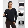 imagebaleaf Womens Long Sleeve Workout Shirts for Women Active Tops Soft Activewear Moisture Wicking Running Clothes TravelBlack