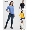 imagebaleaf Womens Long Sleeve Workout Shirts for Women Active Tops Soft Activewear Moisture Wicking Running Clothes TravelLight Blue