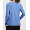 imagebaleaf Womens Long Sleeve Workout Shirts for Women Active Tops Soft Activewear Moisture Wicking Running Clothes TravelLight Blue