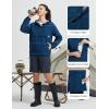 imagebaleaf Womens Rain Jacket 14 Packable Lightweight Windbreaker WaterResistant Pullover Jackets with Hood Hiking TravelNavy Blue