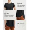 imagebaleaf Womens Short Sleeve Workout Shirts Athletic Running Yoga Tops with Curved Hem Quick Dry Sun TShirt UPF 50Black