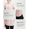 imagebaleaf Womens Short Sleeve Workout Shirts Athletic Running Yoga Tops with Curved Hem Quick Dry Sun TShirt UPF 50Light Pink