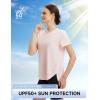 imagebaleaf Womens Short Sleeve Workout Shirts Athletic Running Yoga Tops with Curved Hem Quick Dry Sun TShirt UPF 50Light Pink