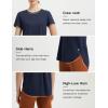 imagebaleaf Womens Short Sleeve Workout Shirts Athletic Running Yoga Tops with Curved Hem Quick Dry Sun TShirt UPF 50Navy Blue