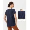 imagebaleaf Womens Short Sleeve Workout Shirts Athletic Running Yoga Tops with Curved Hem Quick Dry Sun TShirt UPF 50Navy Blue
