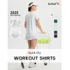 imagebaleaf Womens Short Sleeve Workout Shirts Athletic Running Yoga Tops with Curved Hem Quick Dry Sun TShirt UPF 50White