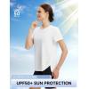 imagebaleaf Womens Short Sleeve Workout Shirts Athletic Running Yoga Tops with Curved Hem Quick Dry Sun TShirt UPF 50White