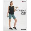 imagebaleaf Womens Sleeveless Workout Tops Athletic Racerback Tank Top High Neck Yoga Running Shirts Loose Fit Gym TennisBlack