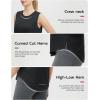 imagebaleaf Womens Sleeveless Workout Tops Athletic Racerback Tank Top High Neck Yoga Running Shirts Loose Fit Gym TennisBlack