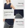 imagebaleaf Womens Sleeveless Workout Tops Athletic Racerback Tank Top High Neck Yoga Running Shirts Loose Fit Gym TennisClassic Navy
