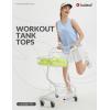imagebaleaf Womens Sleeveless Workout Tops Athletic Racerback Tank Top High Neck Yoga Running Shirts Loose Fit Gym TennisLight Blue