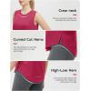 imagebaleaf Womens Sleeveless Workout Tops Athletic Racerback Tank Top High Neck Yoga Running Shirts Loose Fit Gym TennisRosy