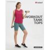 imagebaleaf Womens Sleeveless Workout Tops Athletic Racerback Tank Top High Neck Yoga Running Shirts Loose Fit Gym TennisRosy