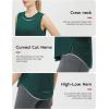 imagebaleaf Womens Sleeveless Workout Tops Athletic Racerback Tank Top High Neck Yoga Running Shirts Loose Fit Gym TennisTeal