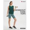 imagebaleaf Womens Sleeveless Workout Tops Athletic Racerback Tank Top High Neck Yoga Running Shirts Loose Fit Gym TennisTeal