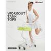 imagebaleaf Womens Sleeveless Workout Tops Athletic Racerback Tank Top High Neck Yoga Running Shirts Loose Fit Gym TennisUltra White
