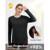 imagebaleaf Womens Sun Shirts UPF50 Long Sleeve Workout Tops Running Athletic Lightweight Quick DryBlack