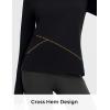 imagebaleaf Womens Thermal Tops Long Sleeve Fleece Running Shirts Thumbhole Cold Weather Winter Gear Workout Base LayerBlack