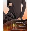 imagebaleaf Womens Thermal Tops Long Sleeve Fleece Running Shirts Thumbhole Cold Weather Winter Gear Workout Base LayerDark Brown