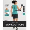 imagebaleaf Womens Workout Tank Tops Racerback Open Back Yoga Top Sleeveless Running Shirts Loose Fit Athletic Gym SportsHeather Green