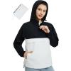 imagebaleaf Womens Rain Jacket 14 Packable Lightweight Windbreaker WaterResistant Pullover Jackets with Hood Hiking TravelWhiteblack