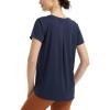 imagebaleaf Womens Short Sleeve Workout Shirts Athletic Running Yoga Tops with Curved Hem Quick Dry Sun TShirt UPF 50Navy Blue