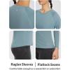 imagebaleaf Womens UPF 50 Sun Shirts Long Sleeve UV Protection Rash Guard Lightweight Quick Dry SPF Hiking Tops Outdoor02heather Light Blue