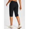 imagebaleaf Womens 15quot Hiking Shorts Long Bernuda Cargo Below The Knee Capris Lightweight Quick Dry Elastic Waist for Casual15inblack