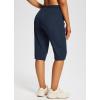imagebaleaf Womens 15quot Hiking Shorts Long Bernuda Cargo Below The Knee Capris Lightweight Quick Dry Elastic Waist for Casual15indark Blue