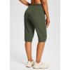 imagebaleaf Womens 15quot Hiking Shorts Long Bernuda Cargo Below The Knee Capris Lightweight Quick Dry Elastic Waist for Casual15ingreen