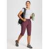imagebaleaf Womens 15quot Hiking Shorts Long Bernuda Cargo Below The Knee Capris Lightweight Quick Dry Elastic Waist for Casual15inwine Red