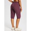 imagebaleaf Womens 15quot Hiking Shorts Long Bernuda Cargo Below The Knee Capris Lightweight Quick Dry Elastic Waist for Casual15inwine Red