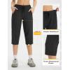 imagebaleaf Womens 15quot Hiking Shorts Long Bernuda Cargo Below The Knee Capris Lightweight Quick Dry Elastic Waist for Casual17inblack