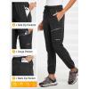 imagebaleaf Womens Hiking Pants Quick Dry Lightweight Water Resistant Elastic Waist Cargo Pants for All Seasons29black