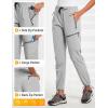 imagebaleaf Womens Hiking Pants Quick Dry Lightweight Water Resistant Elastic Waist Cargo Pants for All Seasons29glacier Gray