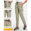 imagebaleaf Womens Hiking Pants Quick Dry Lightweight Water Resistant Elastic Waist Cargo Pants for All Seasons29light Green