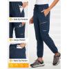 imagebaleaf Womens Hiking Pants Quick Dry Lightweight Water Resistant Elastic Waist Cargo Pants for All Seasons29navy Blue