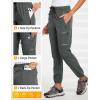 imagebaleaf Womens Hiking Pants Quick Dry Lightweight Water Resistant Elastic Waist Cargo Pants for All Seasons29steel Gray