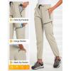 imagebaleaf Womens Hiking Pants Quick Dry Lightweight Water Resistant Elastic Waist Cargo Pants for All Seasons29suntan