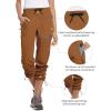 imagebaleaf Womens Hiking Pants Quick Dry Lightweight Water Resistant Elastic Waist Cargo Pants for All Seasons31caramel