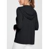 imagebaleaf Womens Sun Protection Jacket Hoodie Clothing Lightweight Long Sleeve Sun Cover Up ShirtBlack