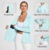 imagebaleaf Womens Sun Protection Jacket Hoodie Clothing Lightweight Long Sleeve Sun Cover Up ShirtBlue
