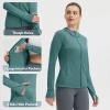 imagebaleaf Womens Sun Protection Jacket Hoodie Clothing Lightweight Long Sleeve Sun Cover Up ShirtHeather Dark Green