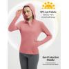 imagebaleaf Womens Sun Protection Jacket Hoodie Clothing Lightweight Long Sleeve Sun Cover Up ShirtHeather Orange